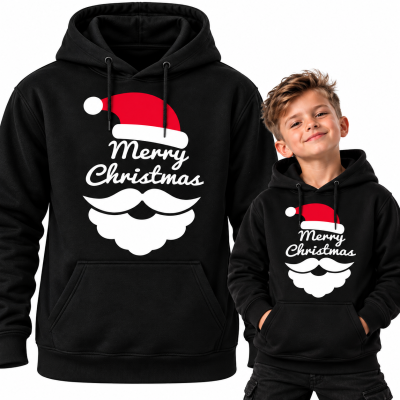 BLUZA Z KAPTUREM  ŚWIĄTECZNA MERRY CHRISTMAS